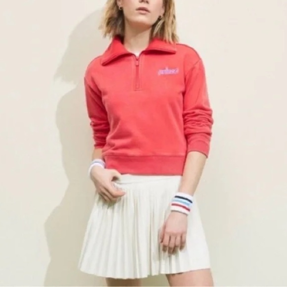 NWT Prince Pickleball Women's French Terry 1/4 Zip Pullover Power Red XS